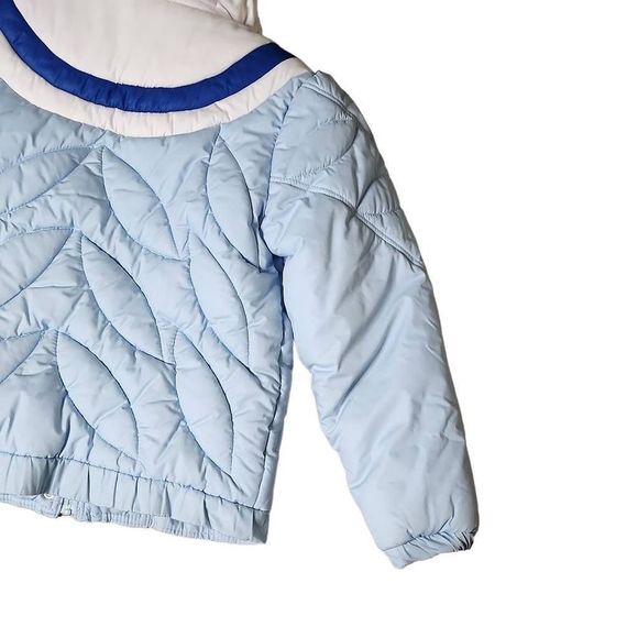 Vintage ski jacket toppe by Joanne baby blue onion stitch mock neck full zip - Picture 7 of 9
